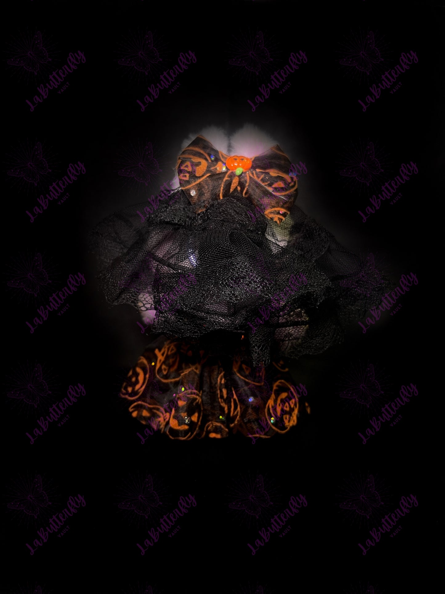 Halloween Labubu Dress with Veil (Doll Not Included)